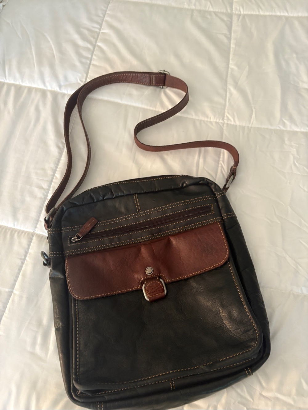 Vintage Leather Messenger Bag